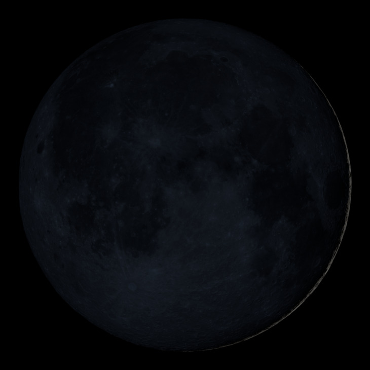 Current lunar phase visualization